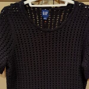 Gap black crochet short sleeves dress. Size medium.